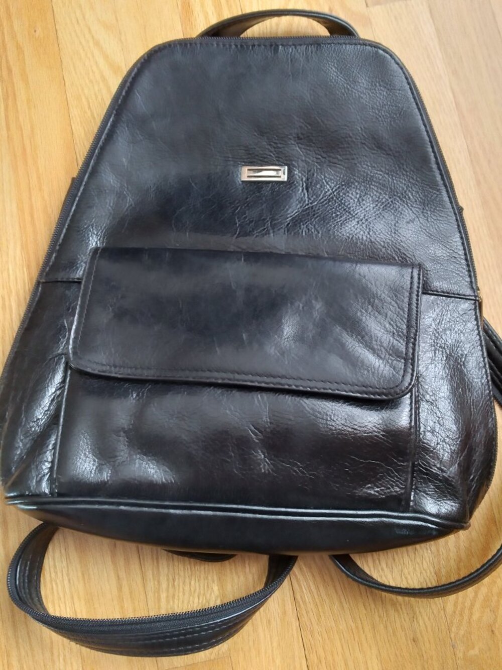 Leather bag, Multiply pockets, Made in Italy